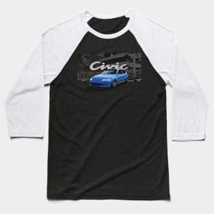 eg6 power Classic JDM Spoon hatch Captiva Blue te37 Baseball T-Shirt